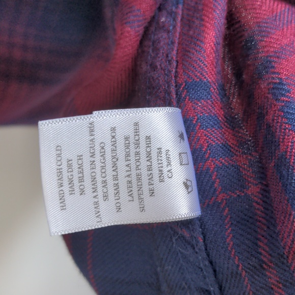 RAILS | Bianca Shirt Dress Plaid Long Sleeves Button Up, Currant Navy, Womens M - Picture 12 of 15